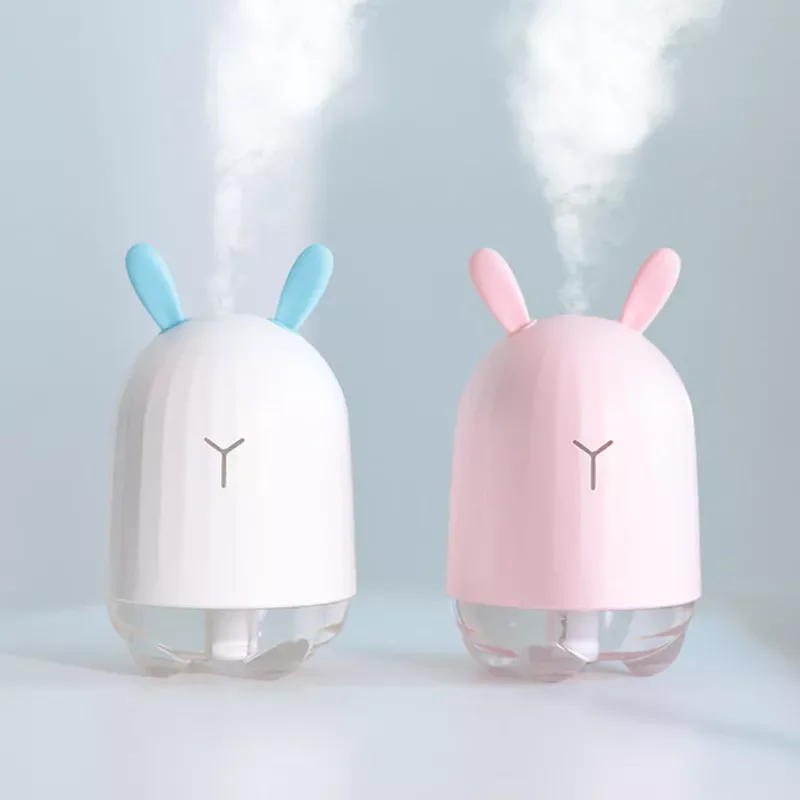

Rabbit 300ML Mini Ultrasonic Air Humidifier Aroma Essential Oil Diffuser for Home Car USB Fogger Mist Maker with LED Lamp