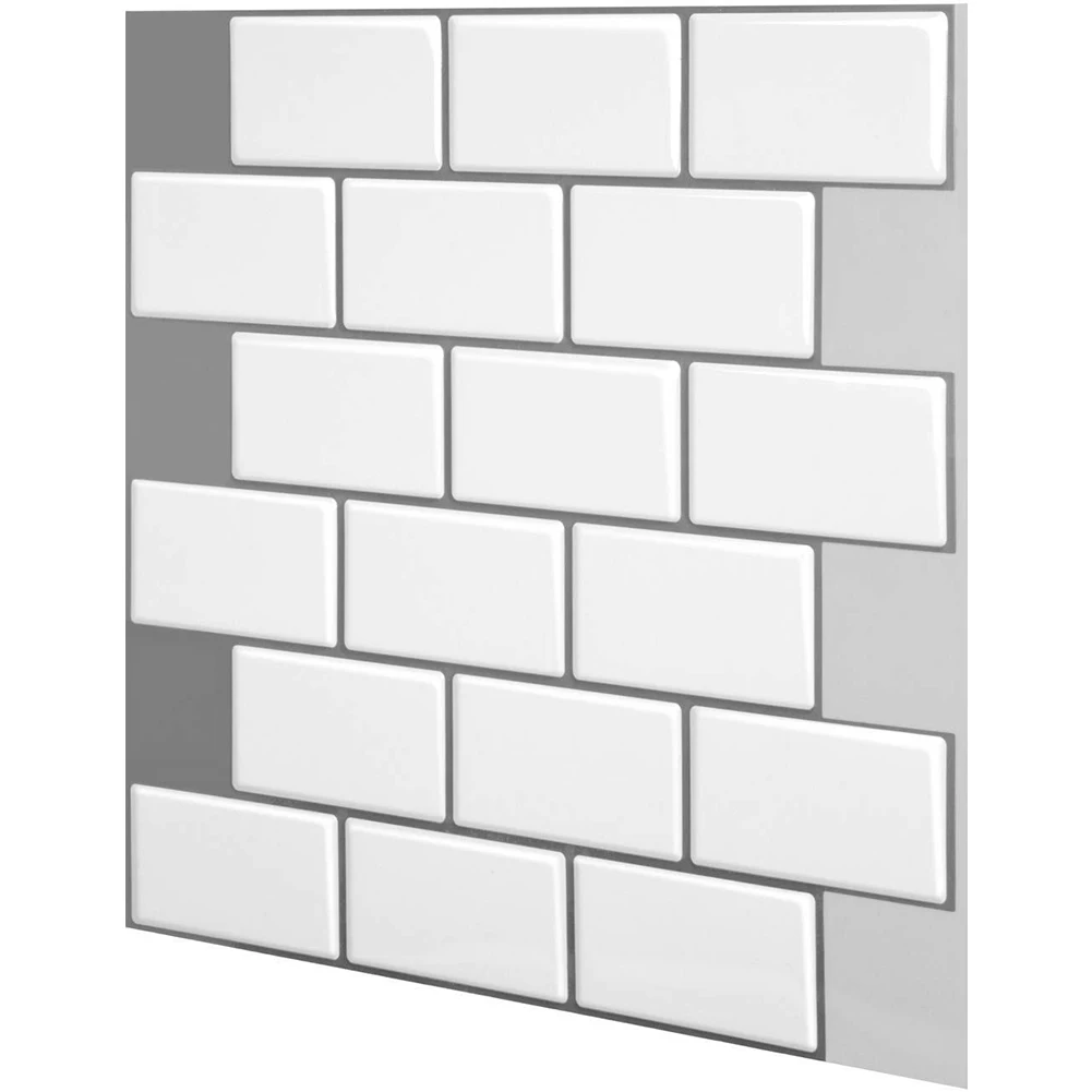 1pcs 3D Wall Sticker Wallpaper Marble Mosaic Brick Tile Waterproof Self-Adhesive Wallpaper Home Decor Living Room