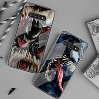 marvel hero venom let there be carnage phone case tempered glass for samsung s20 ultra s7 s8 s9 s10 note 8 9 10 pro plus cover