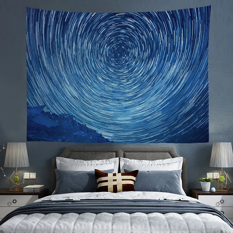 

Startrails Home Decor Wall Art Fantacy Tapestry Decoration Bedroom Aesthetic Room Boho Decorative Paintings Textile Garden