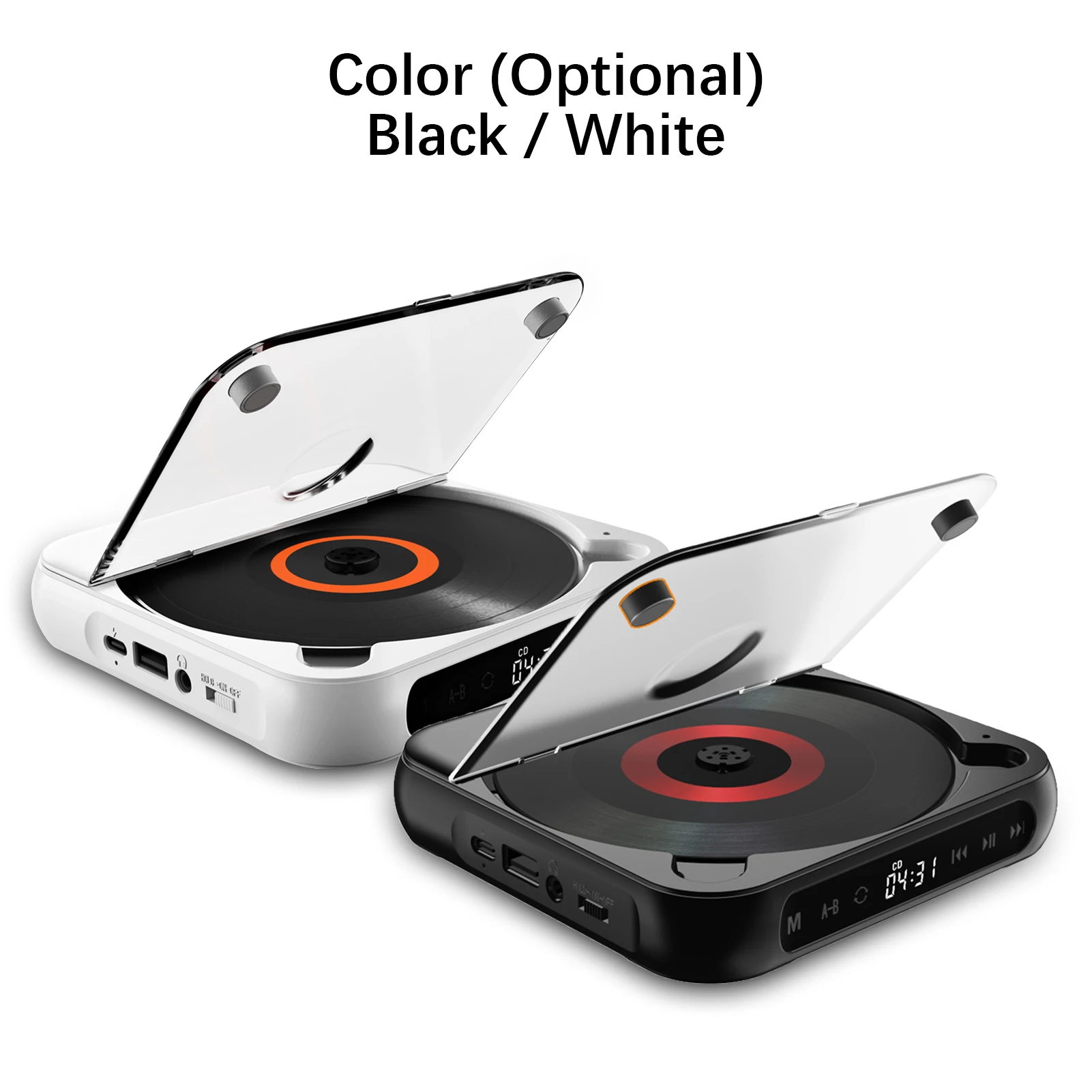 Portable Music Player Fm Radio With Dustproof Cover Led Display 6 Modes A-b Repeat Timer Remote Control