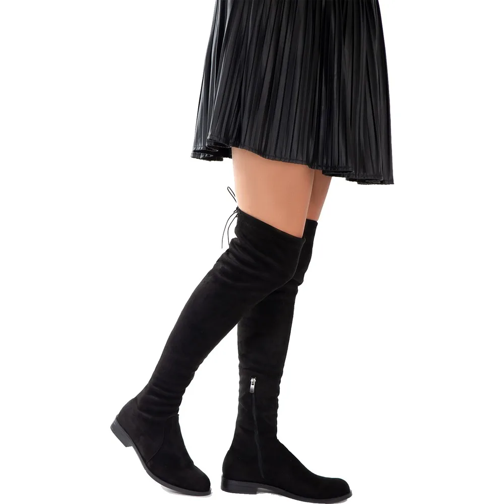 

Dorlie Women Black Suede Stretch Laptop Boot