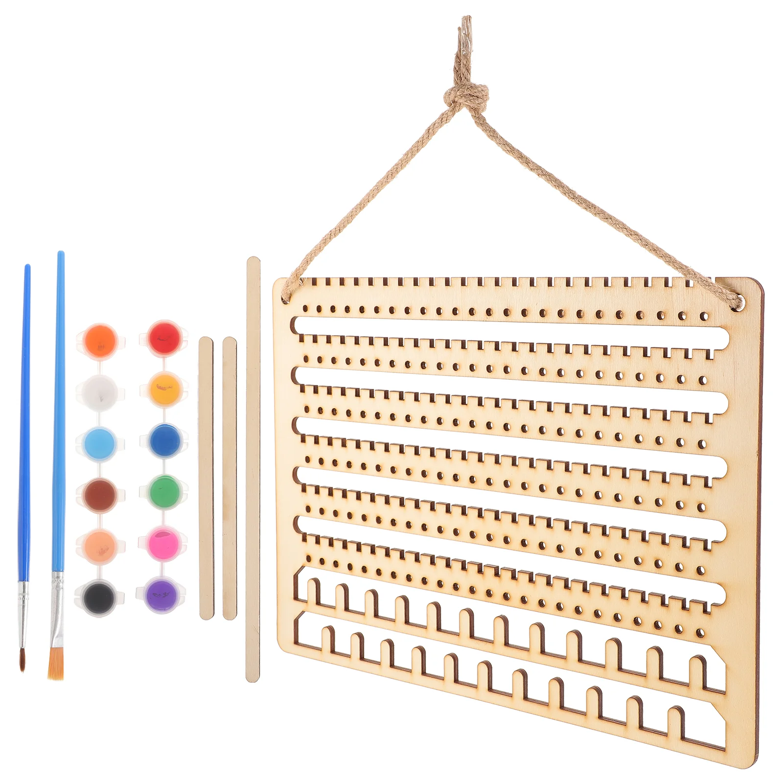 

1 Set Wall Mount Jewelry Organizer Hanging Earrings Organizer Necklace Rings Display Rack