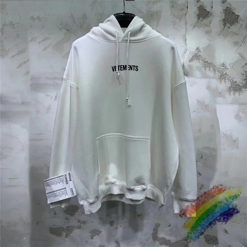 

Men Women Oversize Vetements Hoodie Hoody 1:1 High Quality VTM Pullover Big Tag Patch Embroidery Vetements Pullover