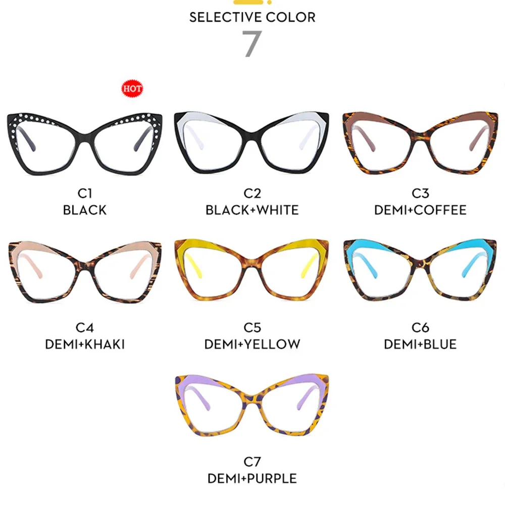JNPCXI TR90 красочная Женская оправа для очков кошачий глаз Модные прозрачные очки с