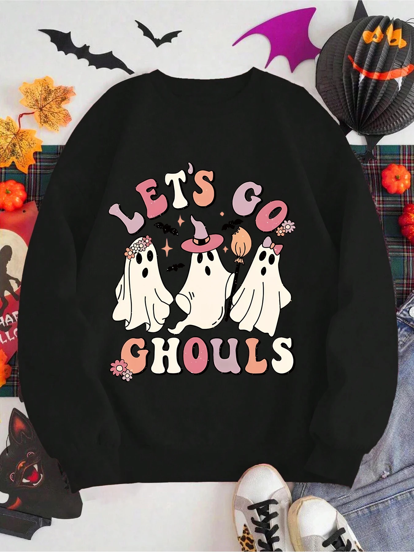 Свитшот женский трикотажный без пальцев на Хэллоуин