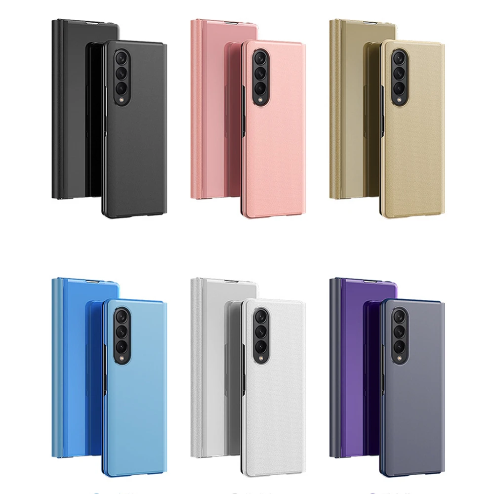 

Shockproof Phone Case Ultra-thin Vertical Mirror Phone Protective Shell for Samsung Galaxy Z Fold 3 Phone Accessories