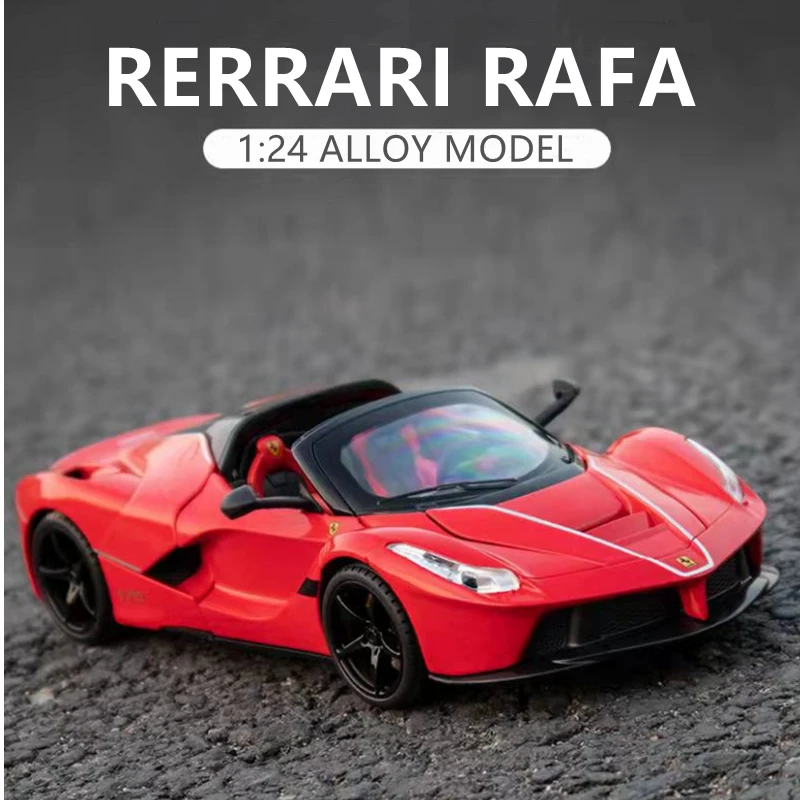 

Модель спортивного автомобиля Laferrari в масштабе 1:24, Литые и игрушечные автомобили, металлическая Игрушечная модель автомобиля, имитация звука, детский подарок