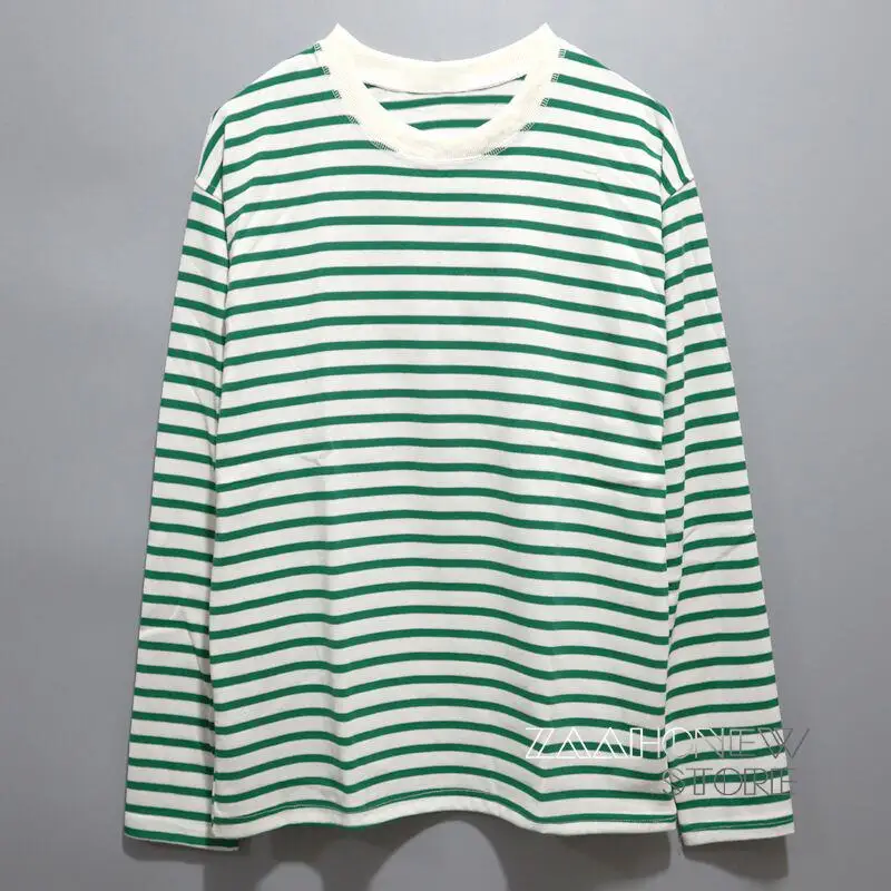 

ZAAHONEW 2022 Spring Autumn Women Fashion Striped Long Sleeve T-Shirts Ladies Casual Basic All-Match Loose Tees Tops Female