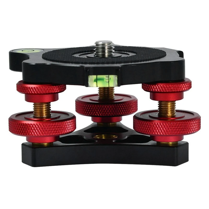 

LP-64 3/8 Inch Screw Tripod Leveling Base With 3 Adjustment Dials