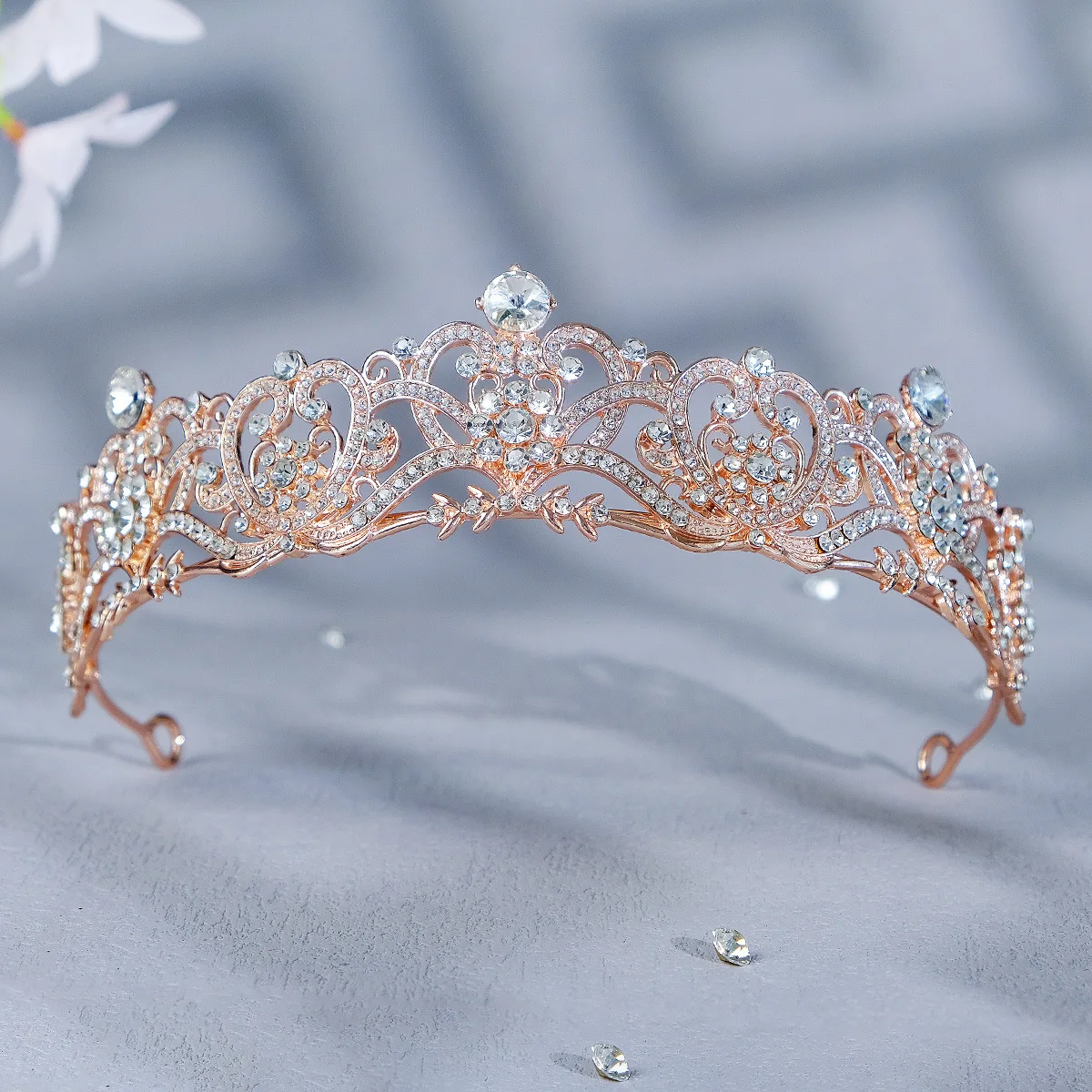 Classic Crystal Rhinestones Royal Princess Crowns Wedding Hair Accessories Bridal Tiaras Crown