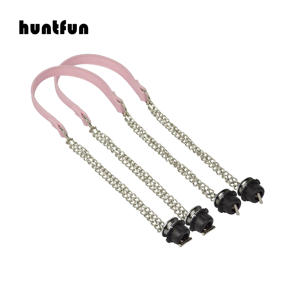 

2023 New huntfun 1 Pair Silver screw double Chain Obag OT metal buckle colorful handles for Obag O Bag women shoulder Handbags