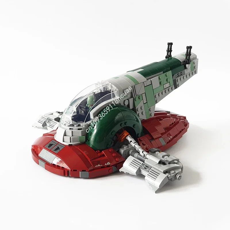 Фото 1467 деталей MOC: Конструктор «Звездный истребитель Slave I» — развивающая игрушка для развития цветовосприятия и STEM-образования, отличный подарок на праздник №3
