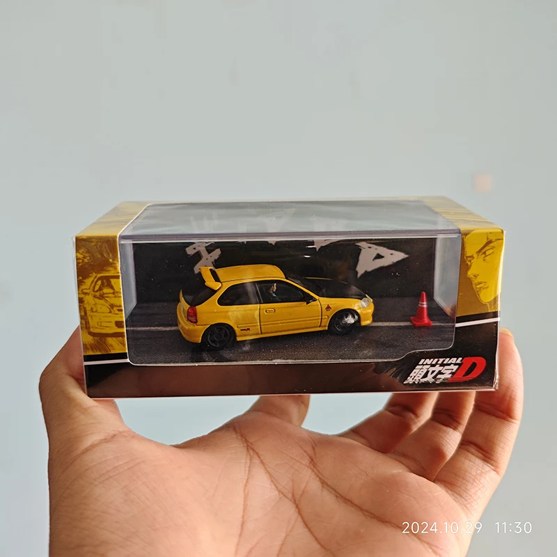 Литая под давлением модель автомобиля 1/64 Honda Ek9 Car ModeI Initial D спортивный автомобиль