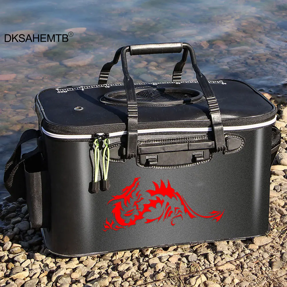 

Fishing Tackle Boxes 40/45/50CM Folding Storage Fishing Bag EVA Live Fish Container Carrier Portable Breathable with Handle Bags