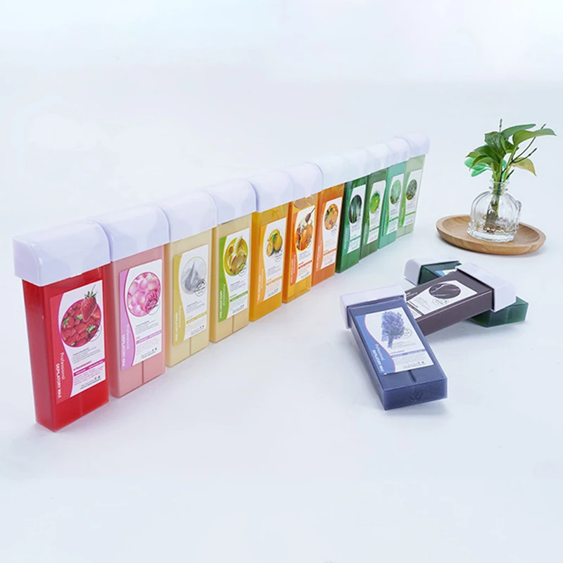 

100g Roll On Depilatory Wax Cartridge Warmer Honey Heater Waxing Hair Removal Wax Block For Women Men