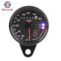rts hot sale universal motorcycle dual odometer speedometer gauges gear digital display with led indicator meter
