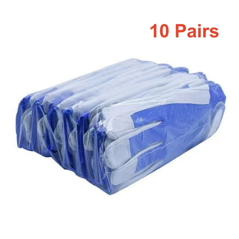 10 пар кожаных рабочих перчаток для мужчин и женщин, рабочие перчатки из овчины для садоводства, водителей, строительных сварщиков