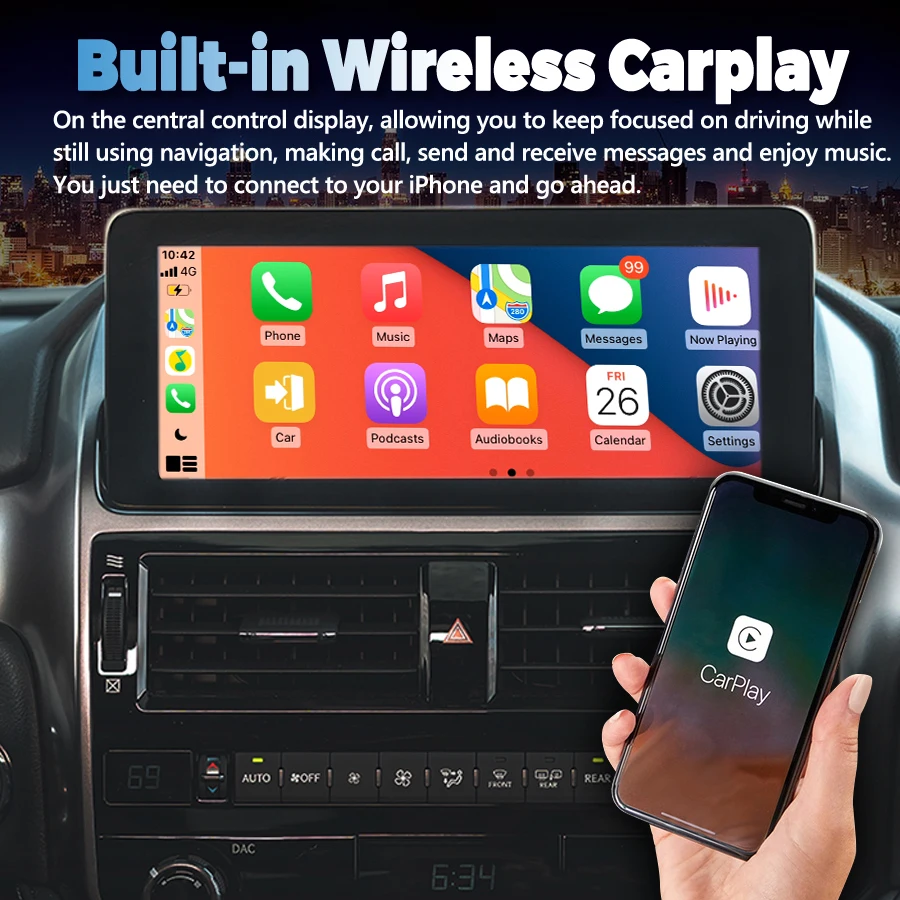 12-дюймовый Android-экран для Lexus GX400 GX460 2010-2022 поддержка оригинального CD Mark Levinson