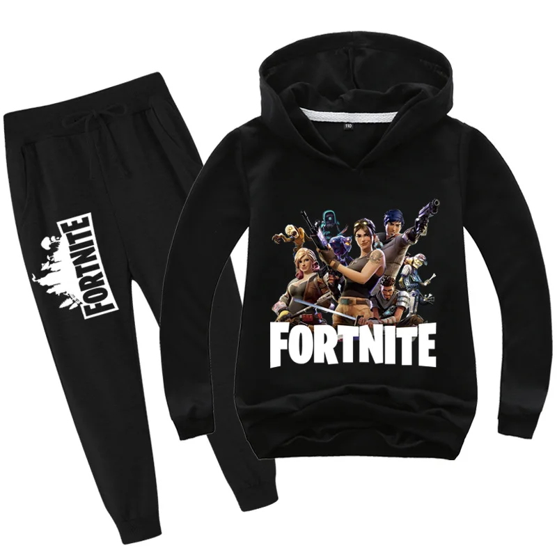 

Новая детская одежда Fortnite, детские толстовки с капюшоном и штаны, комплекты одежды, модные толстовки для мальчиков и девочек, одежда для игр...