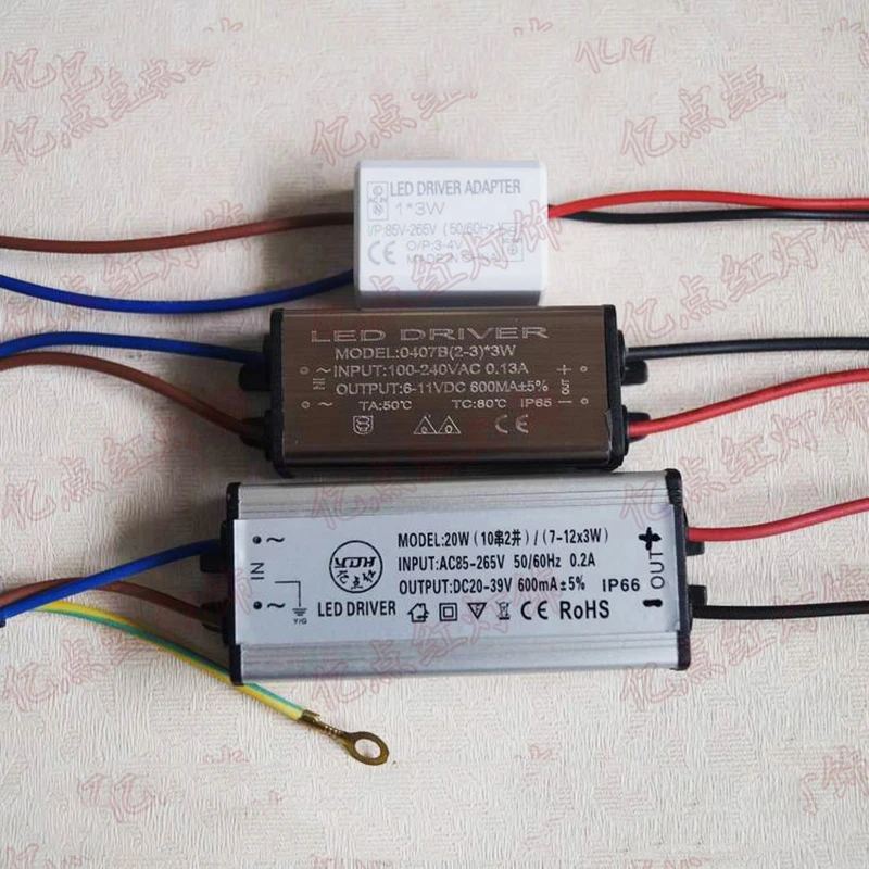 High Power LED Driver Constant Current LED Driver Power Supply Spotlight Transformer Driver 36W 18W 9W 3W