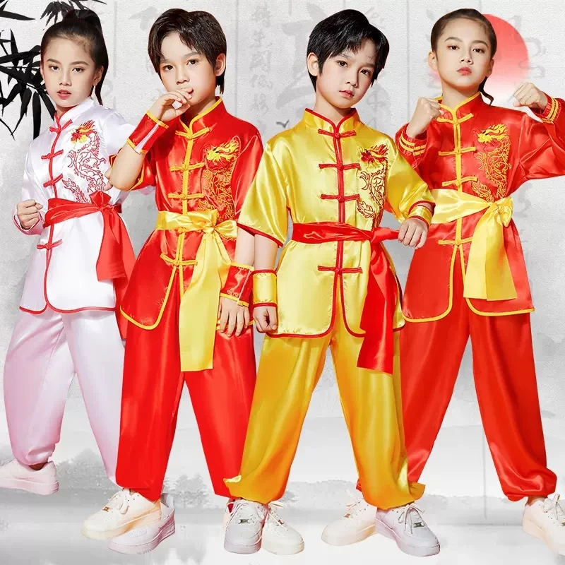 

Kids Martial Arts Suit Shirt Pants Set Training Clothes Kung Fu Tai Chi Adult