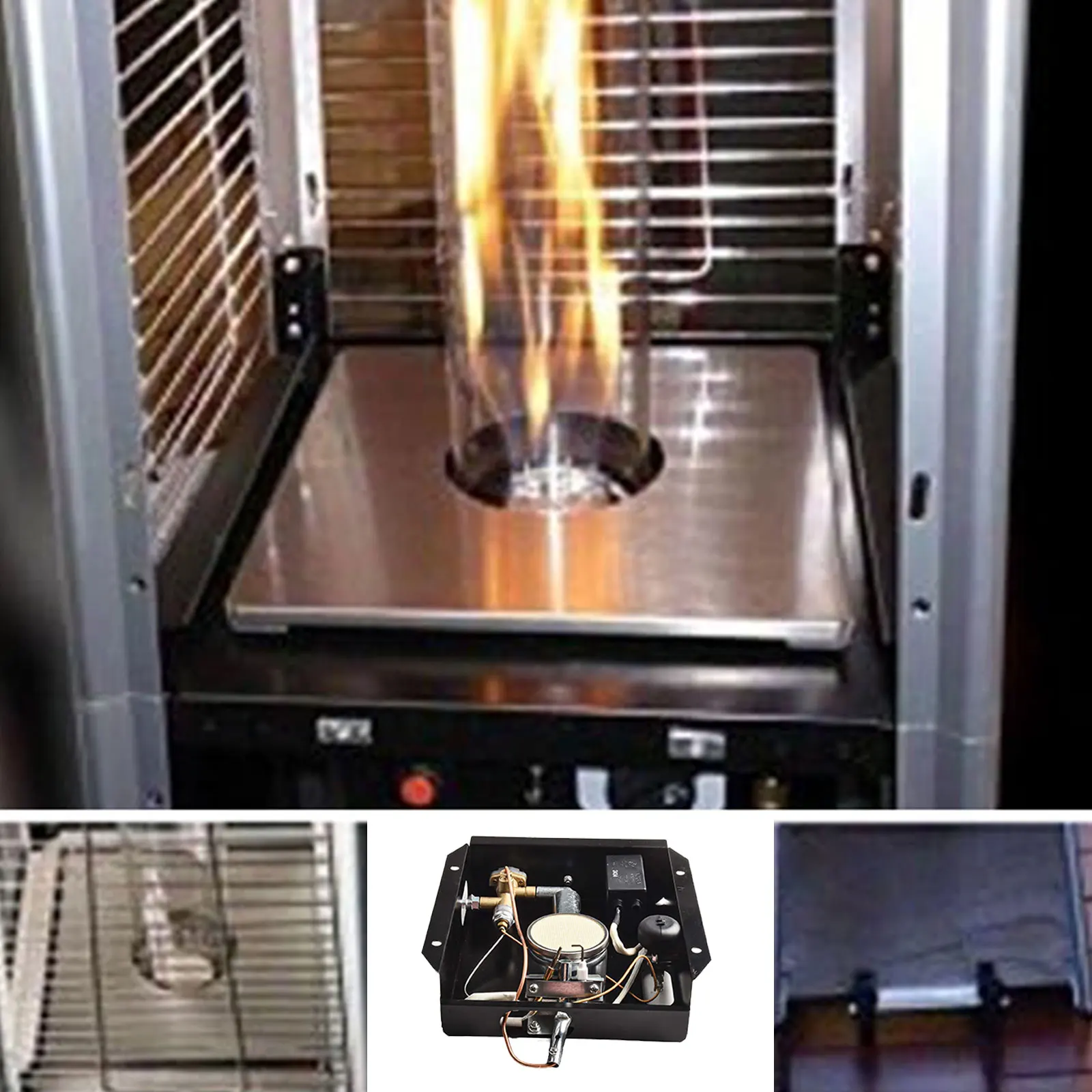 Стеклянная трубчатая горелка 47000 Нагреватель BTU наружный патио 3/8 дюйма фитинг с