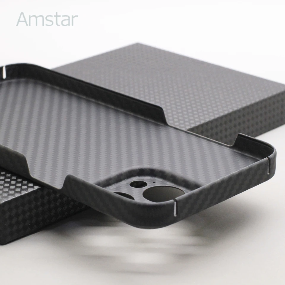 Магнитный чехол Amstar из углеродного волокна для телефона iPhone 14 Pro Max Plus