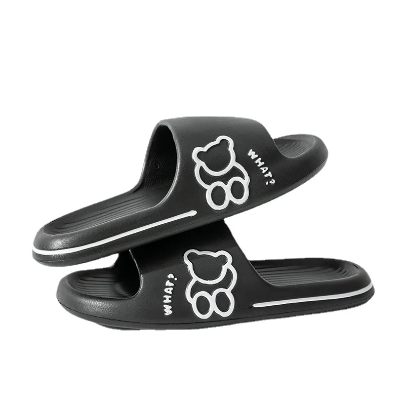 Lovely Women Indoor Home Slippers Summer Soft Comfortable Non Slip Bath Slippers Fashion Couple Family Flat Shoes Hotel Sandals