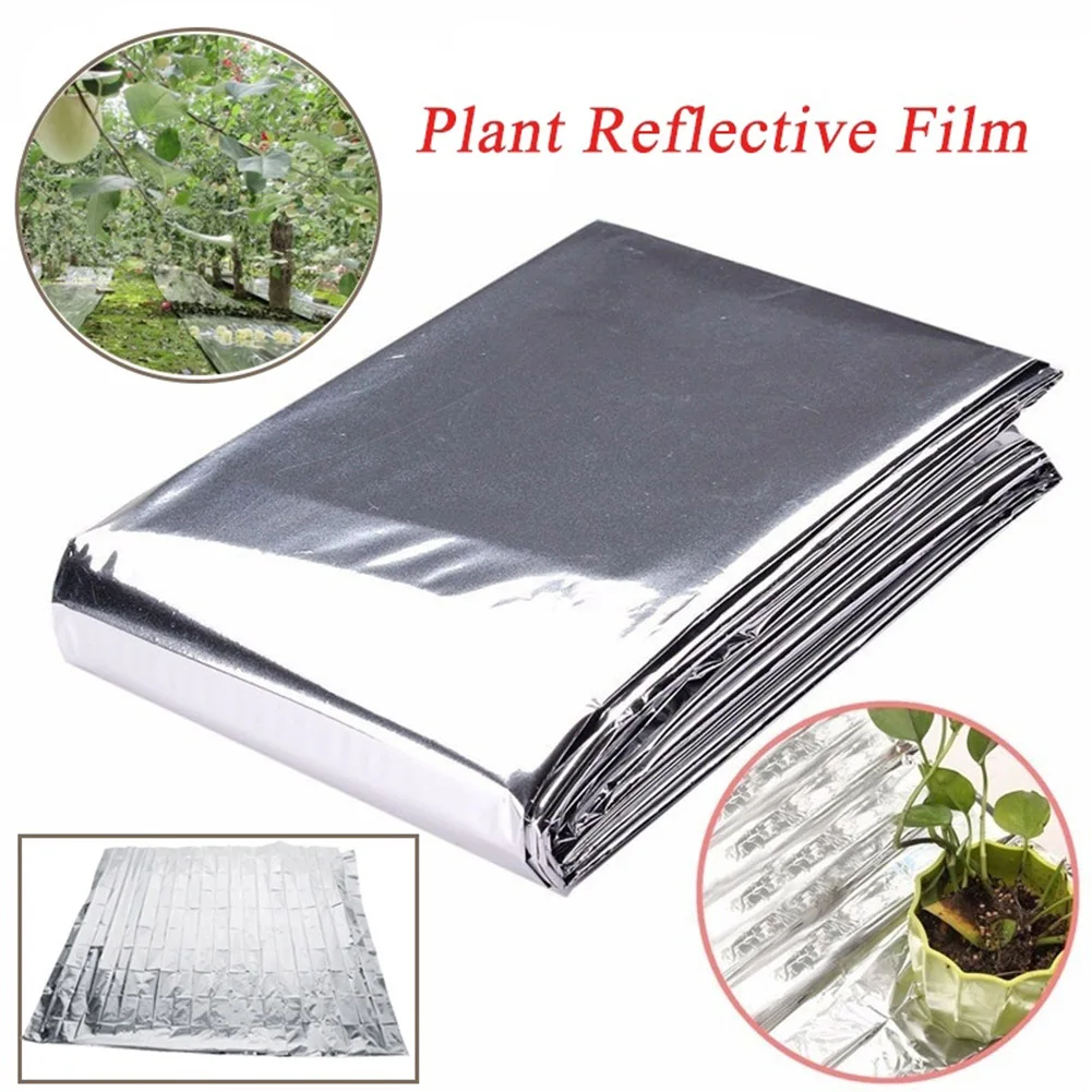 

210x120cm Silver Reflective Film Environmental Portable Light Healthy Security Plants Cover Greenhouse Covering Foil Sheets
