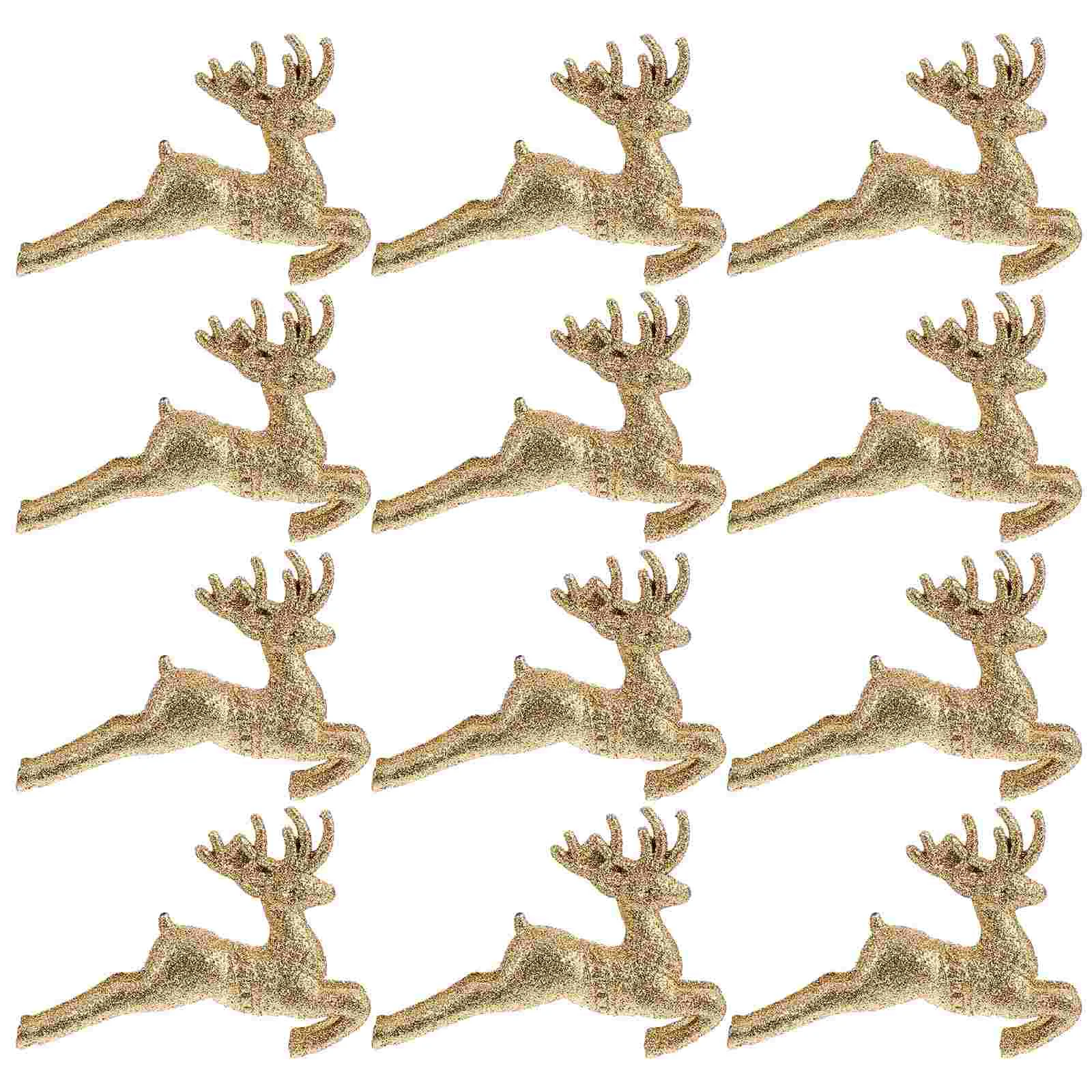 

Christmas Tree Topper Decor Reindeer Deer Treetop Adornment Xmas Decorations Glitter Running Decoration Lighted Ornament