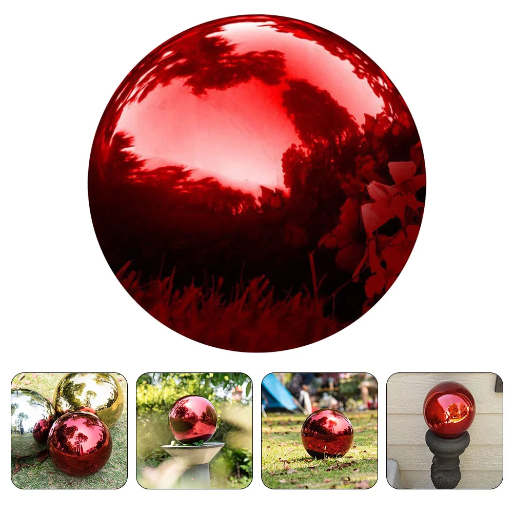 

Garden Reflective Ball Colored Gazing Decor Outdoor Decorations Patio Mirror Trim Stainless Steel Boutique Spheres Delicate