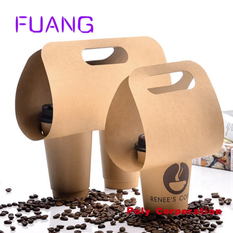 Creative Cup Holder Single and Double Cup Portable Takeaway Coffee Milk Tea with Cups Packing Holder