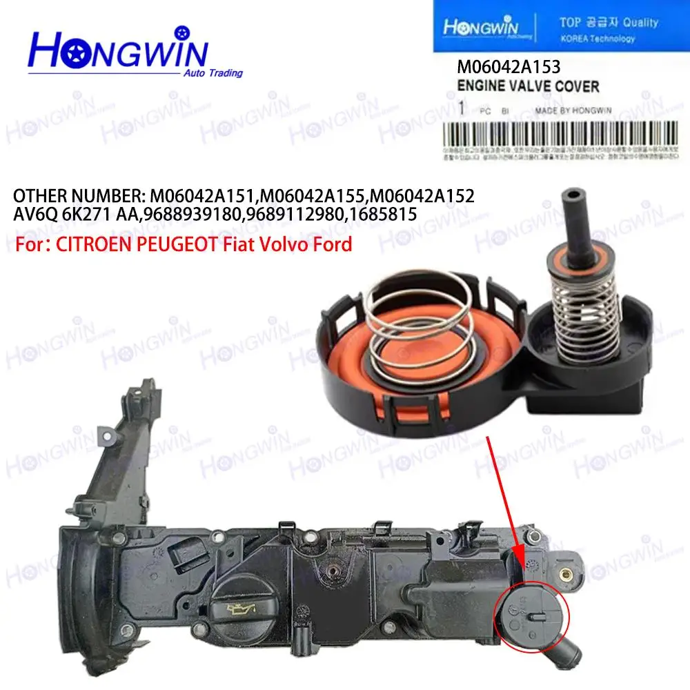 

M06042A153 9688939180 PCV Engine Valve Cover Repair Kit For CITROEN C4 DS5 B78 M3 Volvo C30 V60 Ford Transit B-Max Mondeo Focus
