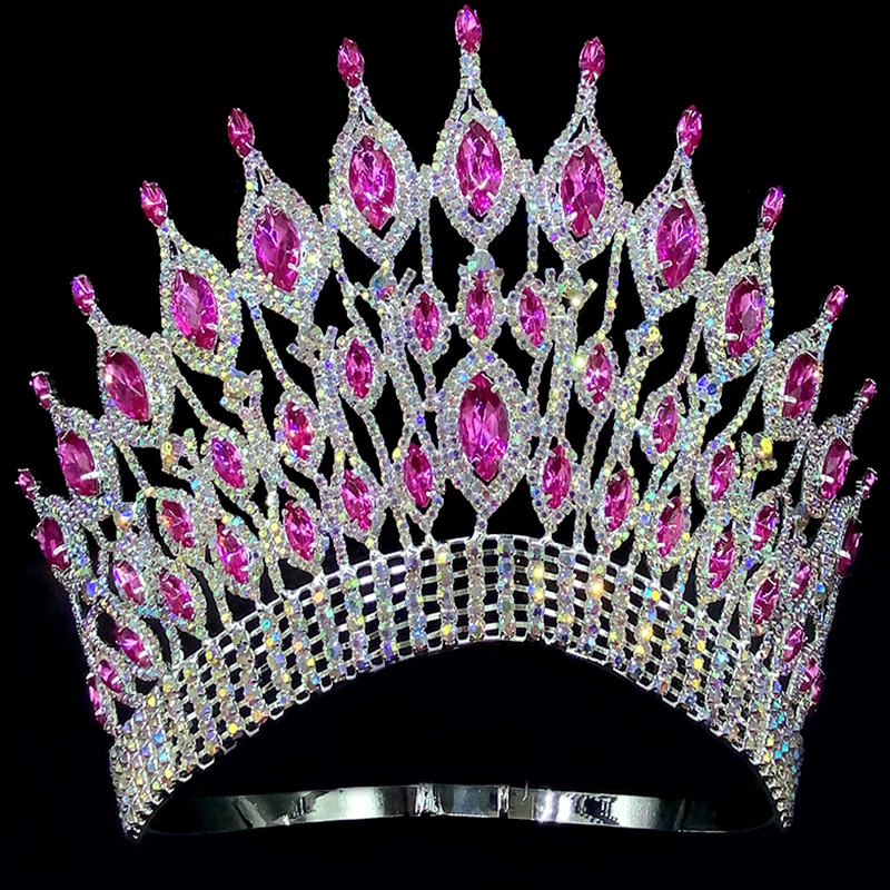 Miss Universe свадебная корона королева Стразы Tiara вечерние Stage Show Hair Jewelry для конкурса