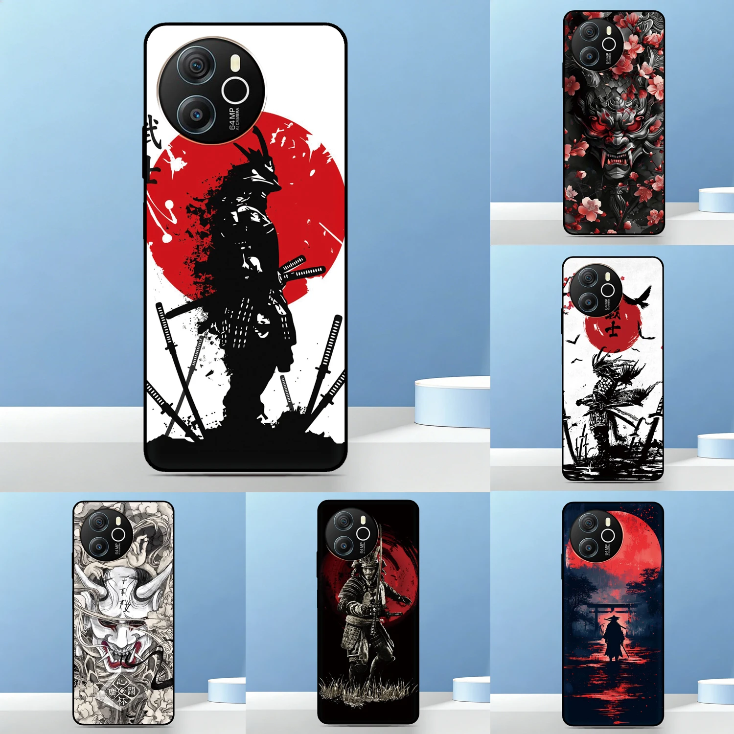 Фото Чехол для телефона Hero Japan Samur для ZTE Blade A76 4G A75 A73 A72 A71 A35e A56 A55 A54 A35 A36 A51 A34 A31 Plus A5 с индивидуальным изображением №1