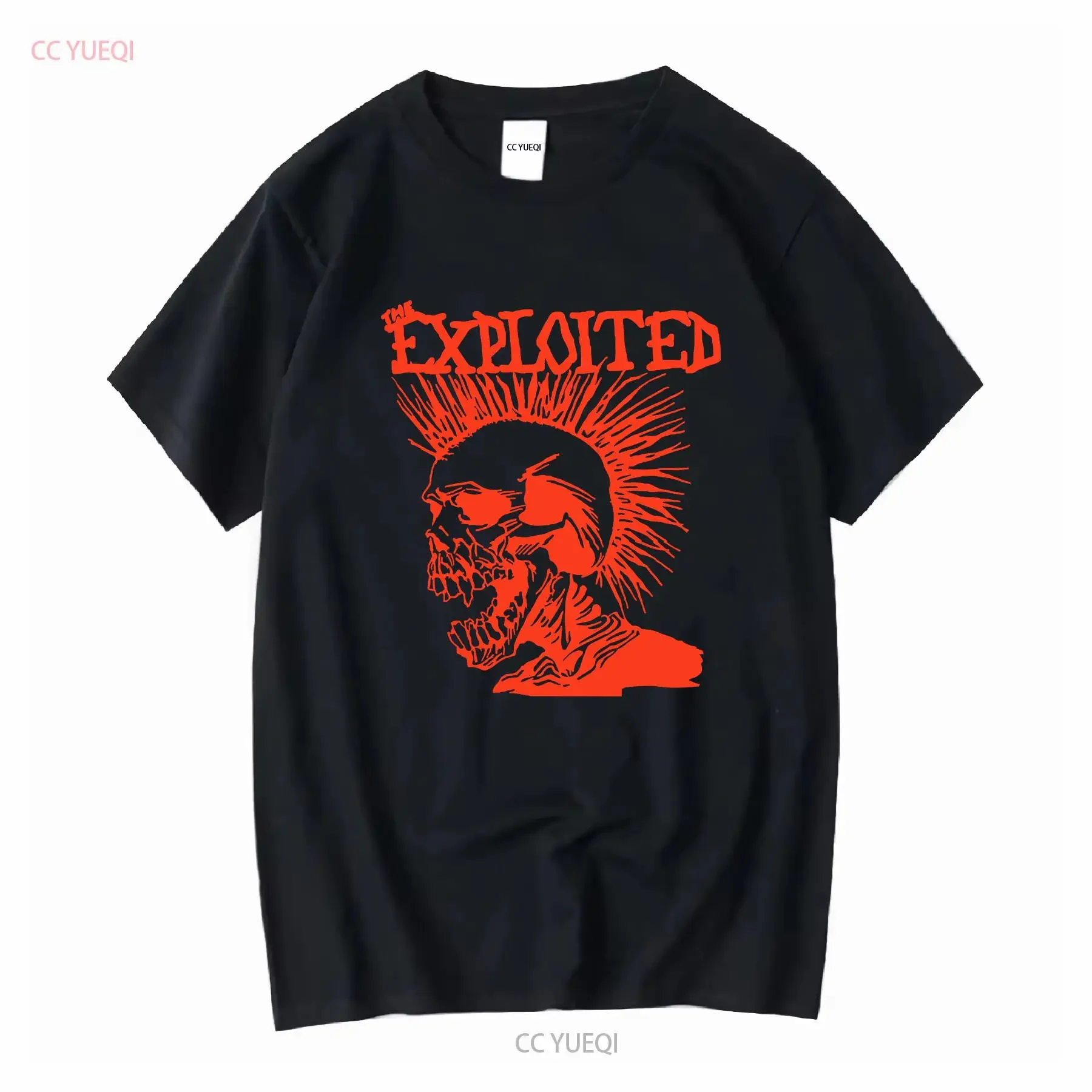Фото Винтажная футболка The Exploited 90-х годов, выцветшая, размер M, в стиле панк-гранж, с длинными или короткими рукавами, винтажная, выстиранная, стильная, эластичная, дышащая. №1