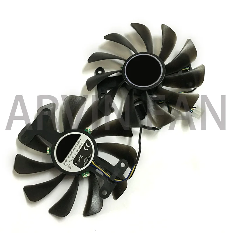 2 шт./комплект, видеовентилятор GPU GTX1070 для видеокарты kuroutoshiba kou GALAX GeForce GTX 1070