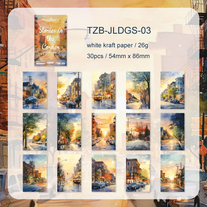 Винтажная наклейка «История угла»