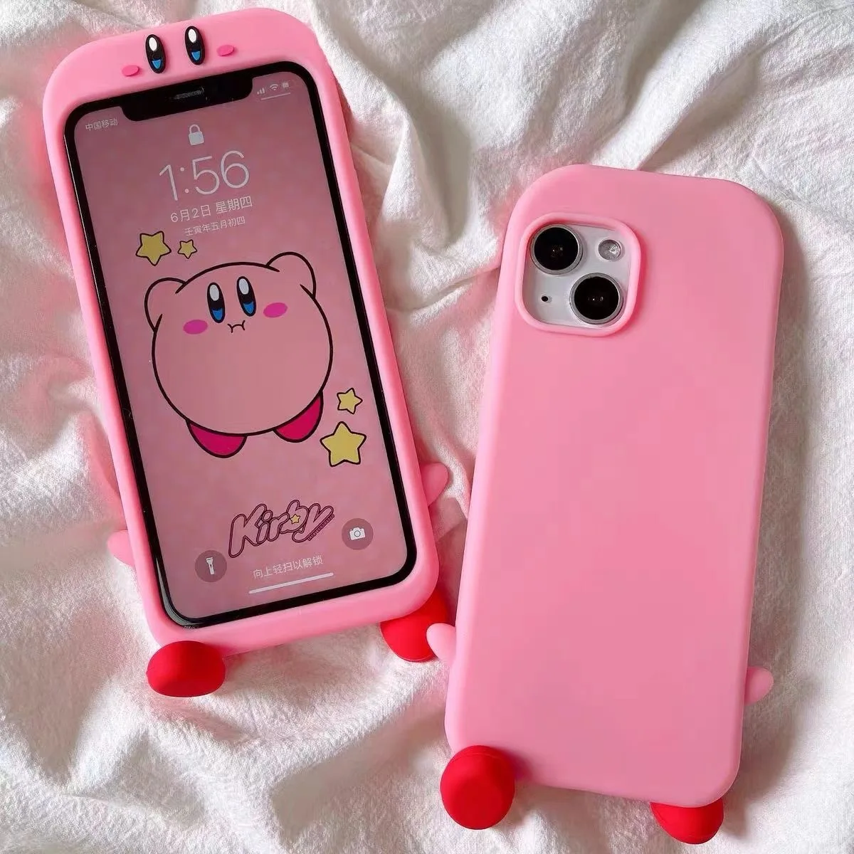 Kirby 3D Stereoscopic Phone Cases For iPhone 14 13 12 11 Pro Max XR XS X 7 8 14 pro MAX  Back Cover