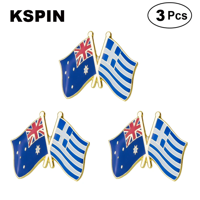 Australia Greece Frendship Lapel Pin Brooches Pins Flag badge Brooch Badges
