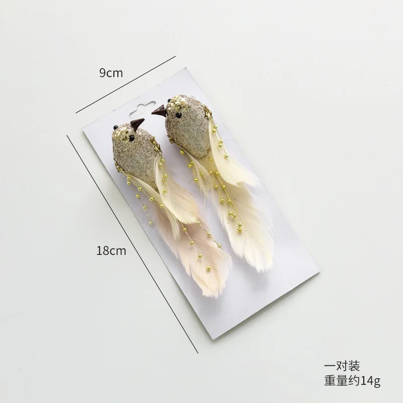 

Рождественское украшение птица из перьев