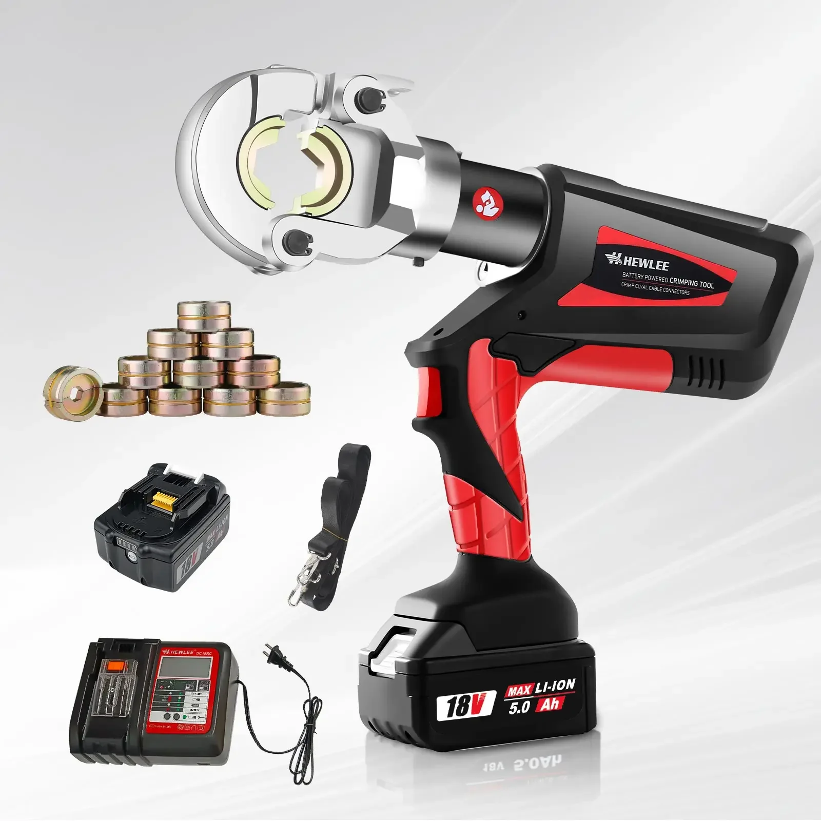 Электрические гидравлические клещи HEWLEE HL-300B для обжима медных и алюминиевых