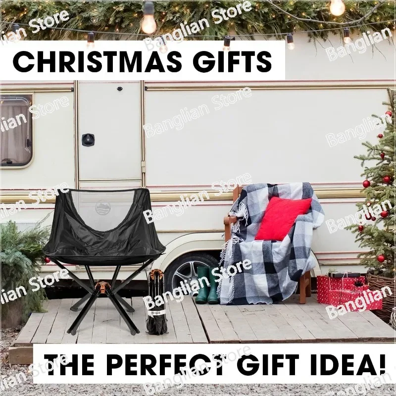 CLIQ-silla Plegable Portátil sillón ligero para acampar soporta 300 libras