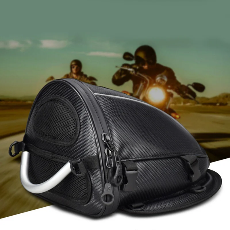 

15L Waterproof Motorcycle Rear Seat Tailbag Shoulder Luggage Backpack Reflective