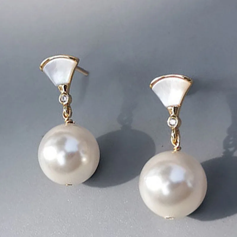 

Korean Geometric Pearl Earrings 2022 New Fashion Net Red Exaggerated Temperament Ins Bridal Wedding Earrings Female