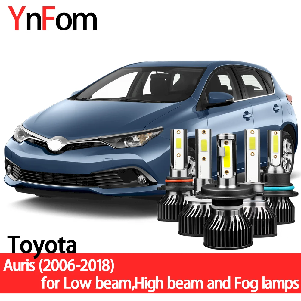 

YNFOM LED headlights kit for Toyota Auris E15 E18 2006-2018 Low beam,High beam,fog lamp,car accessories,car headlight bulbs