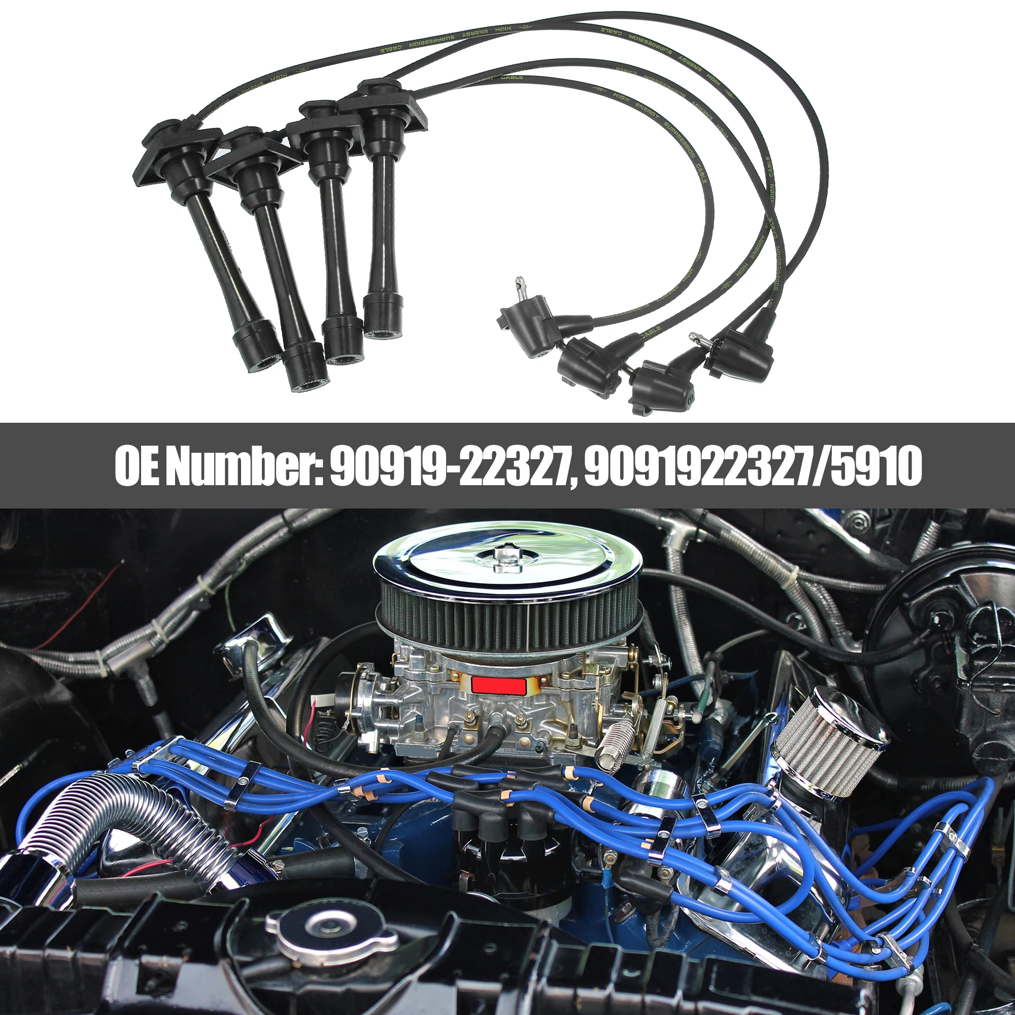 UXCELL 4 шт. провод свечи зажигания для Toyota Celica 1994-1997 Corolla 1993-1997