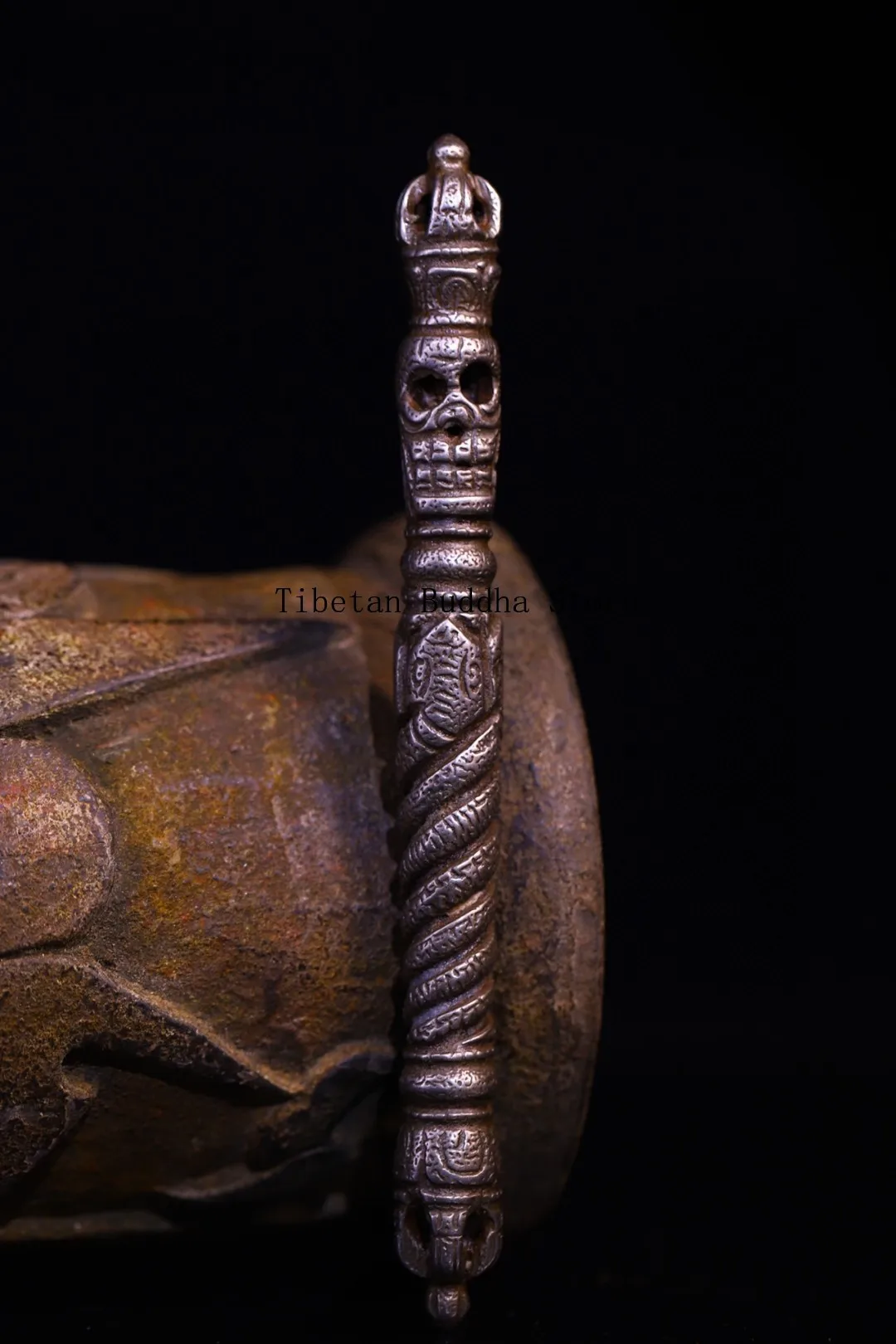 Тибетский Тяньхан резьба по железу ручная работа труп Долин Ваджра старая Дхарма