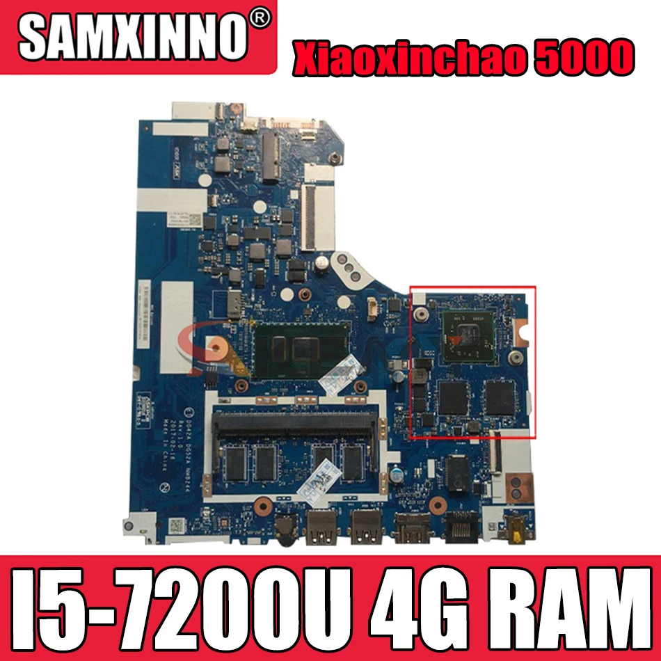 

Материнская плата Akemy DAG42A DAG52 NMB244 для ноутбука Lenovo Xiaoxinchao 5000, процессор I5 7200U 4 Гб ОЗУ DDR4 100%, протестированная работа